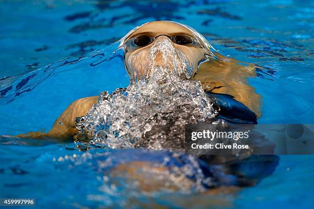 Daryna Zevina of Ukraine competes in the Women's 200m Backstroke Final on day three of the 12th FINA World Swimming Championships at the Hamad...