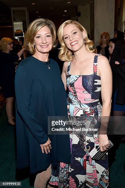 Honorees Elizabeth Gabler and Elizabeth Banks attend March of Dimes' Celebration of Babies: A Hollywood Luncheon at the Beverly Wilshire Hotel on...
