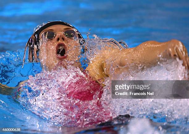 Katinka Hosszu of Hungary competes in the Women's 200m Backstroke Final during day three of the 12th FINA World Swimming Championships at the Hamad...