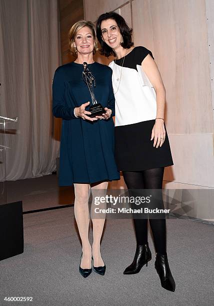 Honoree Elizabeth Gabler , recipient of the Inpiring Woman of the Year Award, poses with writer Aline Brosh McKenna at the March of Dimes'...