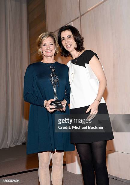 Honoree Elizabeth Gabler , recipient of the Inpiring Woman of the Year Award, poses with writer Aline Brosh McKenna at the March of Dimes'...