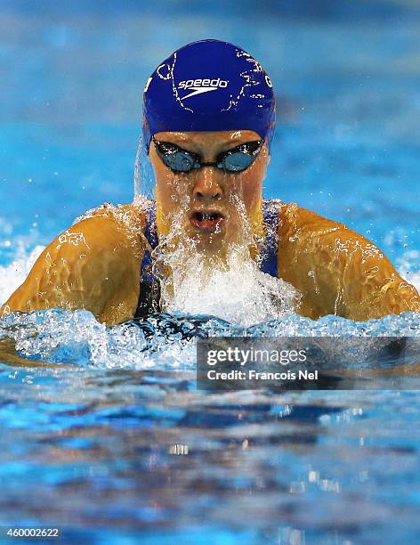 Siobhan-Marie O'Connor of Great Britain competes in the Women's 100m Individual Medley Final during day three of the 12th FINA World Swimming...