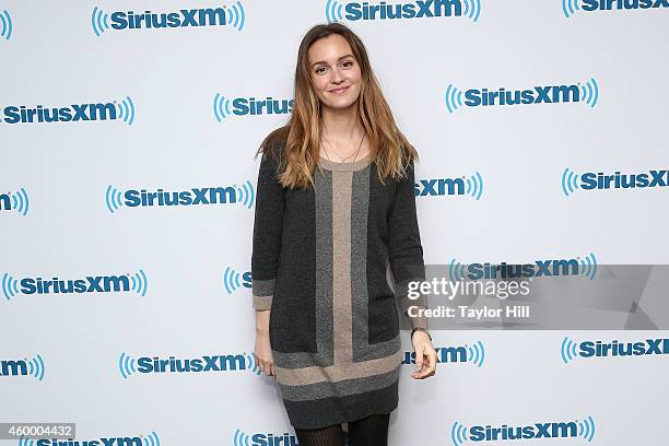 Actress Leighton Meester visits the SiriusXM Studios on December 5, 2014 in New York City.