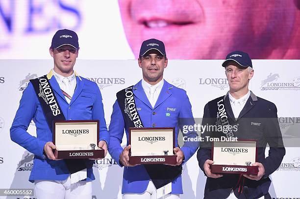 1st place finisher Doda de Miranda from Brazil , 2nd place finisher Christian Ahlmann from Germany and 3rd place finisher Roger-Yves Bost from France...