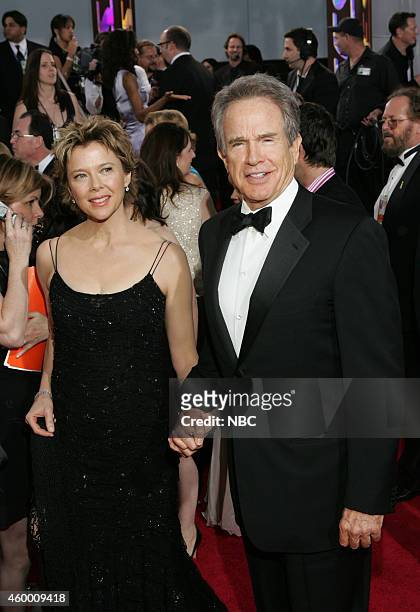 Pictured: Actors Annette Bening and Warren Beatty arrive at the 62nd Annual Golden Globe Awards held at the Beverly Hilton Hotel on January 16, 2005...