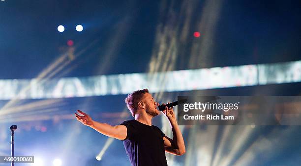 Dan Reynolds of Imagine Dragons perform during the half time of during the 102nd Grey Cup Championship Game between the Hamilton Tiger-Cats and the...