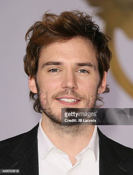 Sam Claflin attends the Los Angeles premiere of 'The Hunger Games: Mockingjay - Part 1' at Nokia Theatre L.A. Live on November 17, 2014 in Los...