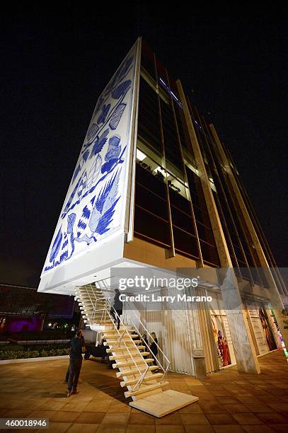 General view of atmosphere at the YoungArts and MoMa PS1 reception celebrating Zero Tolerance: Miami on December 5, 2014 in Miami, Florida.