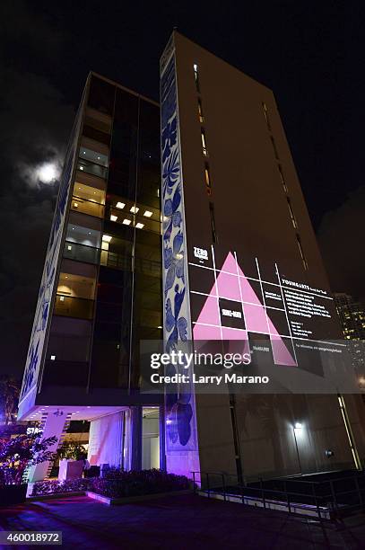 General view of atmosphere at the YoungArts and MoMa PS1 reception celebrating Zero Tolerance: Miami on December 5, 2014 in Miami, Florida.