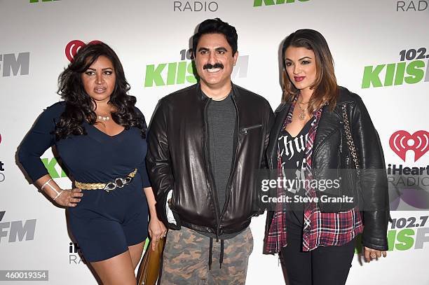 Personalities Mercedes 'MJ' Javid, Reza Farahan, and Golnesa 'GG' Gharachedaghi attend KIIS FM's Jingle Ball 2014 powered by LINE at Staples Center...