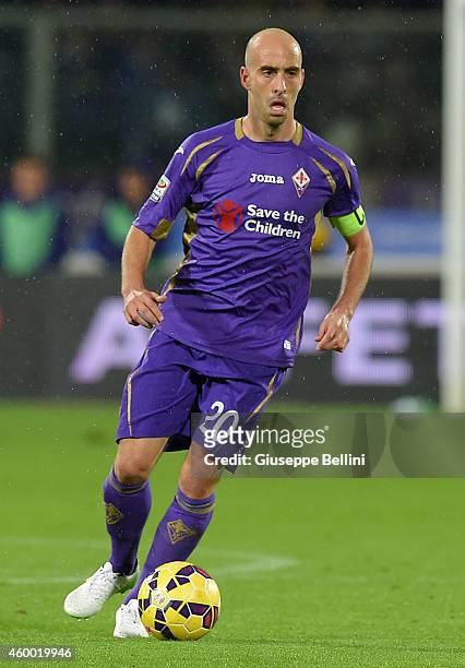 Borja Valero of ACF Fiorentina in action during the Serie A match between ACF Fiorentina and Juventus FC at Stadio Artemio Franchi on December 5,...