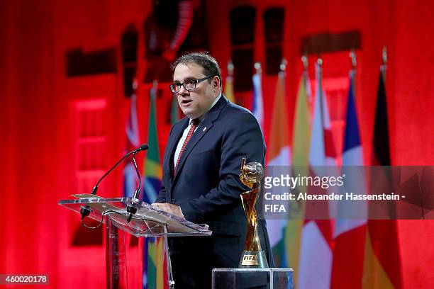 Victor Montagliani, Chairman of the National Organising Committee for the FIFA Woman`s World Cup 2015 and Canadian Soccer Association President...