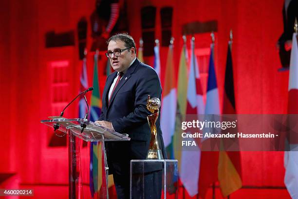 Victor Montagliani, Chairman of the National Organising Committee for the FIFA Woman`s World Cup 2015 and Canadian Soccer Association President...