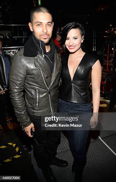 Actor Wilmer Valderrama and singer Demi Lovato attend KIIS FM's Jingle Ball 2014 powered by LINE at Staples Center on December 5, 2014 in Los...