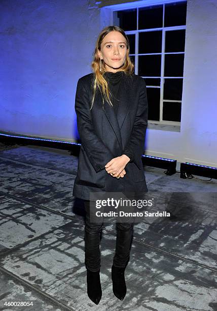 Actress Mary-Kate Olsen attends the launch of Just One Eye's Ulysses Tier 1: The Ultimate Disaster Relief Kit on December 5, 2014 in Los Angeles,...