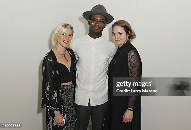 Musicians Grace Weber, Elliott Skinner, and Kate Davis attend the YoungArts and MoMa PS1 reception celebrating Zero Tolerance: Miami on December 5,...