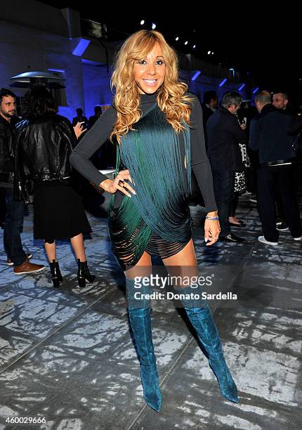 Cathy Guetta attends the launch of Just One Eye's Ulysses Tier 1: The Ultimate Disaster Relief Kit on December 5, 2014 in Los Angeles, California.