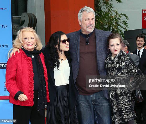 Actress Gena Rowlands, daughter Xan Cassavetes, son director Nick Cassavetes and granddaughter Alexandra Cassavetes attend Gena Rowlands immortalized...