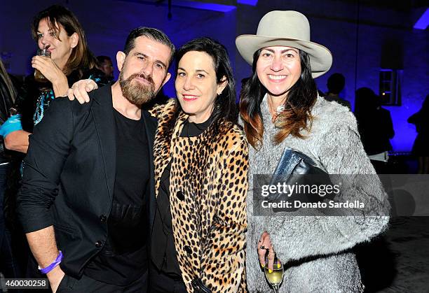 Salvo Nicosia, Arianne Phillips, and Magda Berlin attend the launch of Just One Eye's Ulysses Tier 1: The Ultimate Disaster Relief Kit on December 5,...