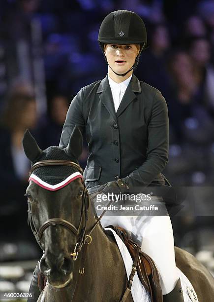 Jennifer Gates, daughter of Bill and Melinda Gates competes during day 2 of the Gucci Paris Masters 2014 at Parc des Expositions on December 5, 2014...