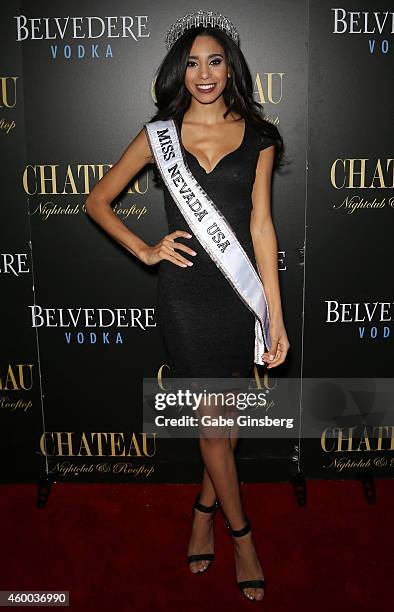 Miss Nevada USA 2015 Brittany McGowan arrives at the Chateau Nightclub & Rooftop at the Paris Las Vegas on December 5, 2014 in Las Vegas, Nevada.