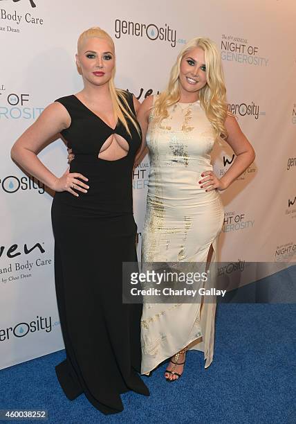 Karissa Shannon and Kristina Shannon attend the 6th Annual Night of Generosity Gala presented by generosity.org at the Beverly Wilshire Four Seasons...