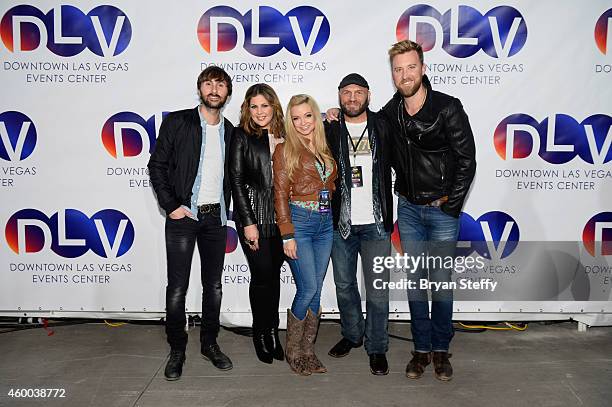 Recording artists Dave Haywood and Hillary Scott of Lady Antebellum and actress Mindy Robinson and actor/MMA fighter Randy Couture and recording...