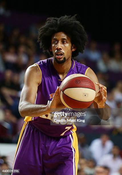 Josh Childress of the Kings passes the ball during the round nine NBL match between the Sydney Kings and the New Zealand Breakers at Qantas Credit...