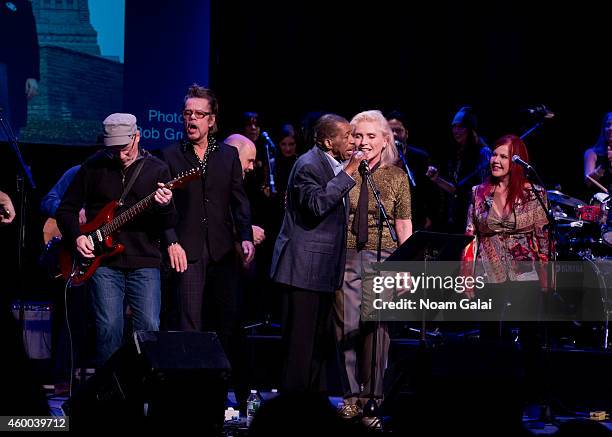 Marshall Crenshaw, David Johansen, Ben E. King, Debbie Harry and Kate Pierson perform during the 34th Annual John Lennon Tribute Benefit Concert at...