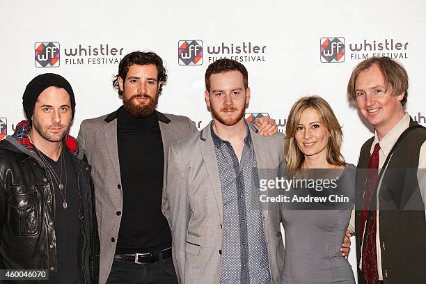 Actor Niall Matter, Actor Charlie Carrick, Actor Giacomo Baessato, Actress Camille Sullivan and Director Jeremy Thomas arrive at the premiere...