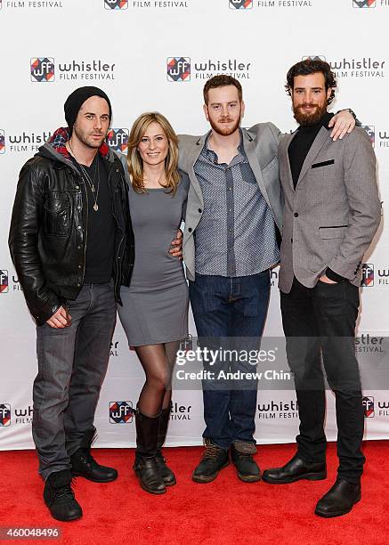 Actor Niall Matter, Actress Camille Sullivan, Actor Giacomo Baessato and Actor Charlie Carrick arrive at the premiere screening of 'Ally Was...