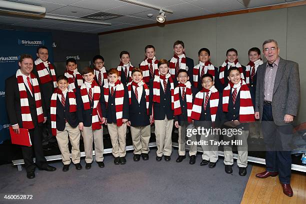 The St. Paul's Boys' Choir visit the SiriusXM Studios on December 5, 2014 in New York City.