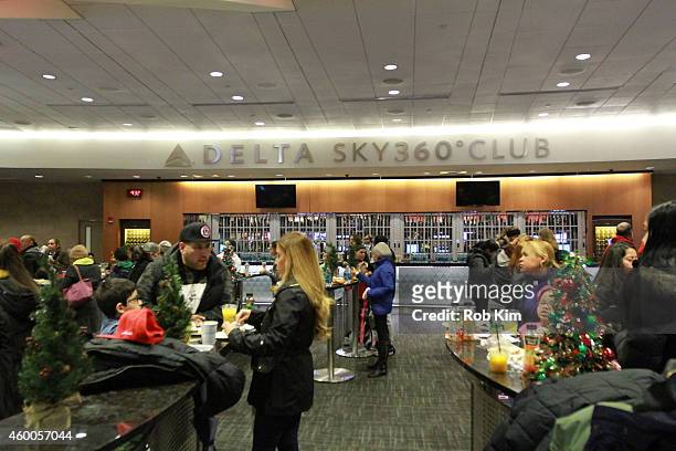 General view of atmosphere at HEELYS For The Holidays Charity Event at the Delta Sky Club at Madison Square Garden on December 6, 2014 in New York...