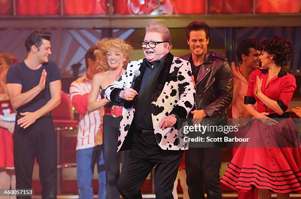 Bert Newton performs during a Grease The Musical media call at Her Majesty's Theatre on January 2, 2014 in Melbourne, Australia.