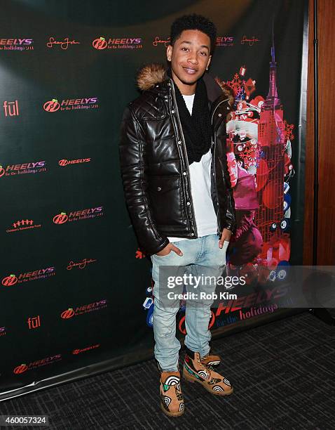 Jacob Latimore attends HEELYS For The Holidays Charity Event at the Delta Sky Club at Madison Square Garden on December 6, 2014 in New York City.