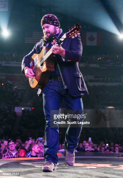 Zac Brown performs at Joe Louis Arena on January 1, 2014 in Detroit, Michigan.