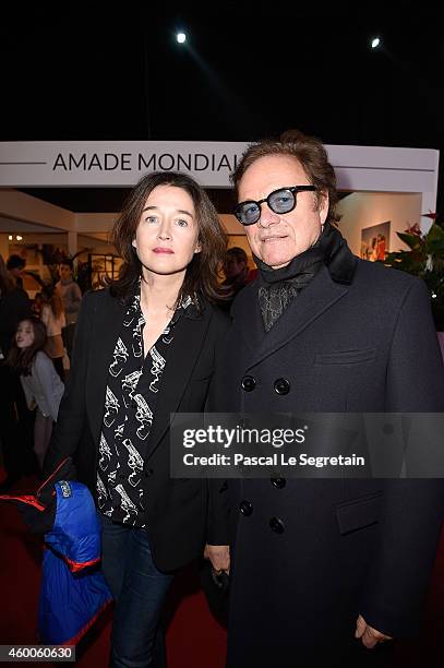 Diane Mac Mahon and Guillaume Durand attend Day 3 of the Gucci Paris Masters 2014 on December 6, 2014 in Villepinte, France.