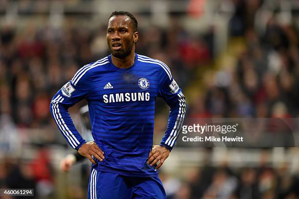 Didier Drogba of Chelsea looks on during the Barclays Premier League match between Newcastle United and Chelsea at St James' Park on December 6, 2014...