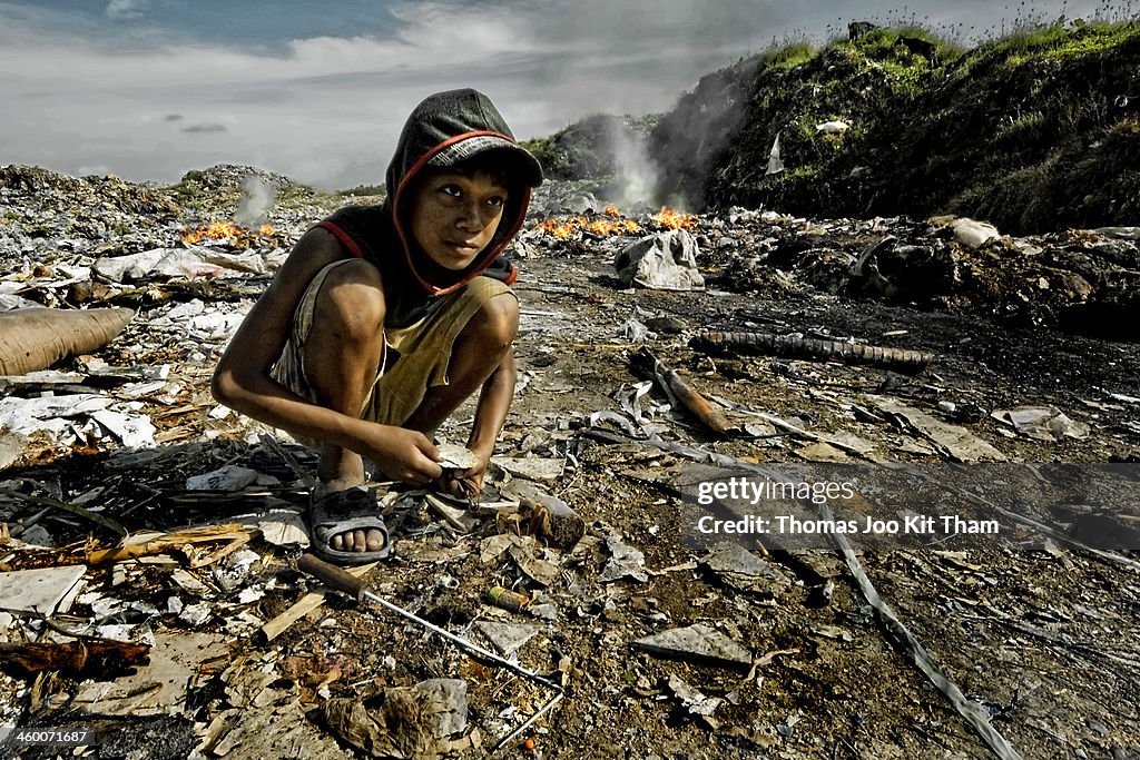 Stung MeanChey Dump Site, Cambodia - Scavenger Boy