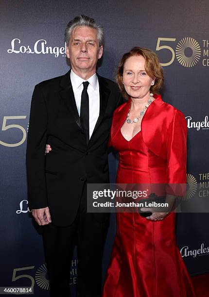 Center Theatre Group Artistic Director Michael Ritchie and Kate Burton attend The Music Center's 50th Anniversary Spectacular at The Music Center on...