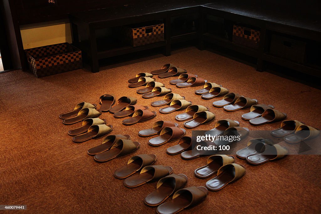 Slippers at doorway