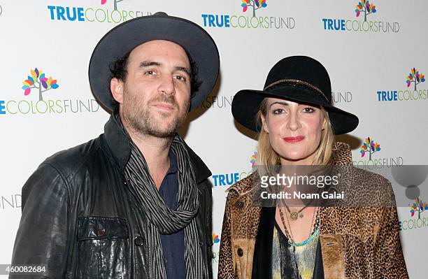 Musicians James Shaw and Emily Haines attend the 4th Annual "Home For The Holidays" Benefit Concert at Beacon Theatre on December 6, 2014 in New York...