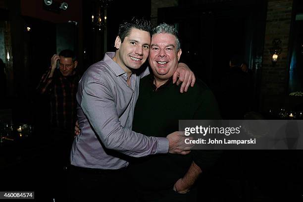 Alex Carr and Elvis Duran attend Elvis Duran Z100 Morning Show Holiday Party at Anejo Tribeca on December 6, 2014 in New York City.