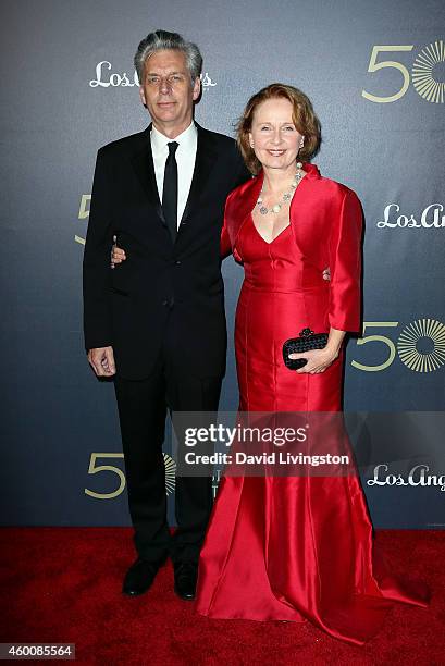 Center Theatre Group Artistic Director Michael Ritchie and wife actress Kate Burton attend The Music Center's 50th Anniversary Spectacular at the...