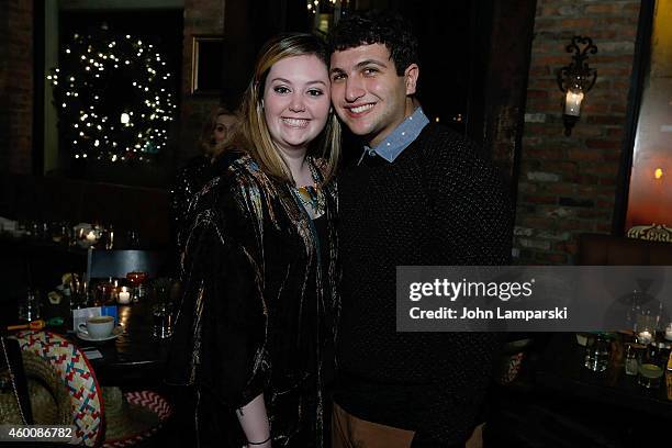 Samantha Stavros and Andrew Pugliese attend Elvis Duran Z100 Morning Show Holiday Party at Anejo Tribeca on December 6, 2014 in New York City.