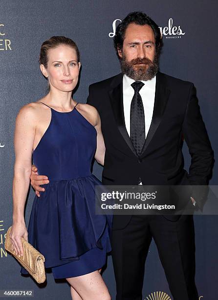 Singer Lisset Gutierrez and husband actor Demian Bichir attend The Music Center's 50th Anniversary Spectacular at the Dorothy Chandler Pavilion on...