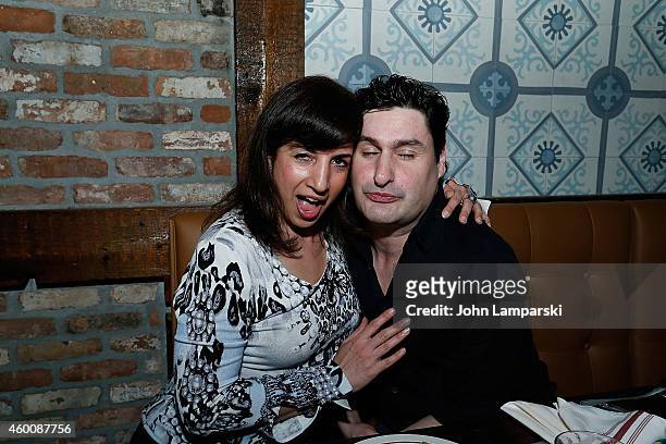 Sharon Zastur and Rob Shuter attend Elvis Duran Z100 Morning Show Holiday Party at Anejo Tribeca on December 6, 2014 in New York City.