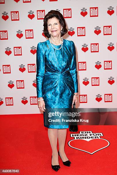 Queen Silvia of Sweden attends the Ein Herz Fuer Kinder Gala 2014 - Red Carpet Arrivals on December 6, 2014 in Berlin, Germany.