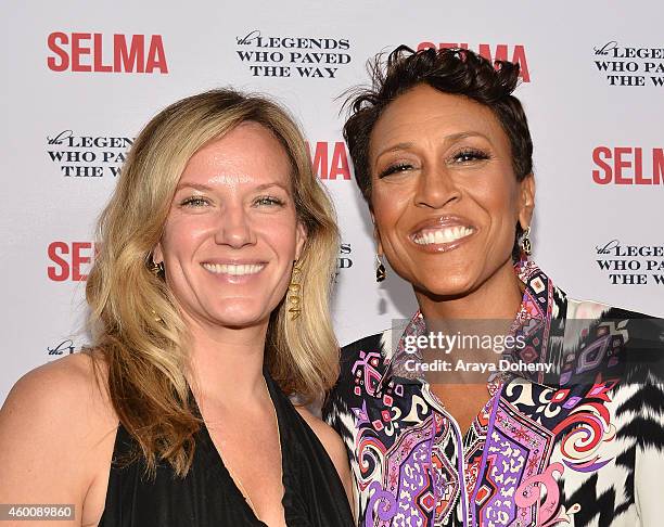 Amber Laign and Robin Roberts attend the "Selma" and The Legends Who Paved The Way Gala at Bacara Resort on December 6, 2014 in Goleta, California.