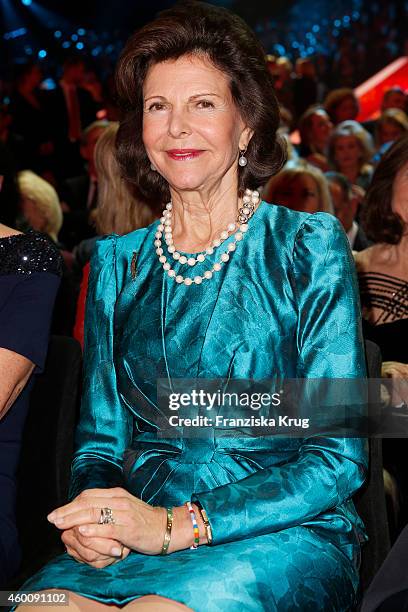 Queen Silvia of Sweden attends the Ein Herz Fuer Kinder Gala 2014 - Red Carpet Arrivals on December 6, 2014 in Berlin, Germany.